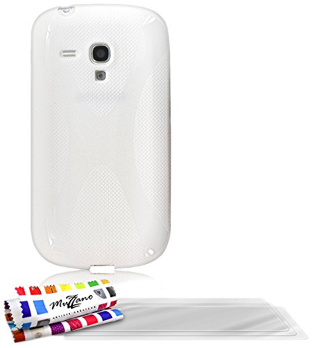 Comprar Muzzano Original Muzzano - Funda para móvil Samsung Galaxy S3 Mini (con 3 protectores de pantalla), blanco al mejor precio