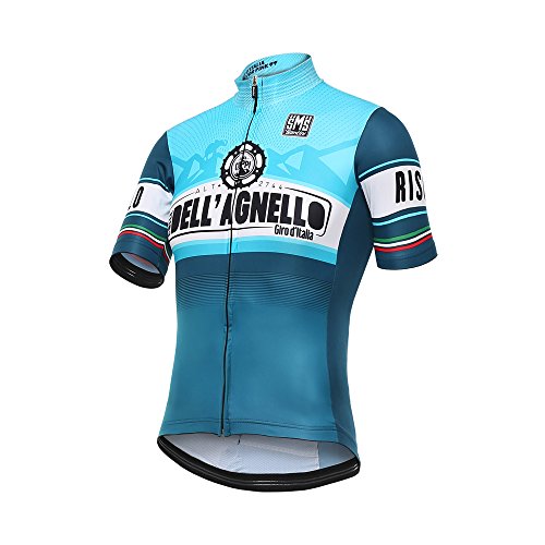Comprar Santini Replica Giro d'Italia hombres 2016 etapa 19 Colle Dell'agnello maillot de manga corta - azul, hombre, color Azul - azul, tamaño small al mejor precio