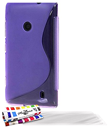 Comprar Muzzano F11181 - Funda para Nokia Lumia 520 + 3 protecciónes de pantalla, color violeta al mejor precio