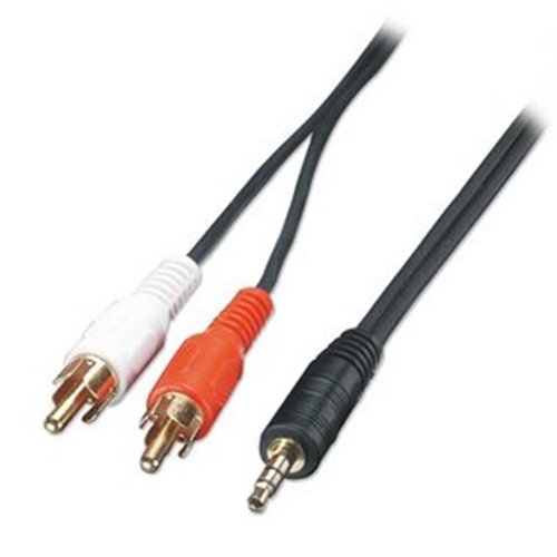 Comprar Lindy Stereo/RCA Audio Cable - 2m - cables de audio (3.5mm, 2 x RCA, Macho/Macho, Negro) al mejor precio