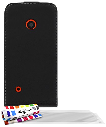 Comprar Muzzano F841084 - Funda para Nokia Lumia 530, incluye 3 protecciones de pantalla, color negro al mejor precio