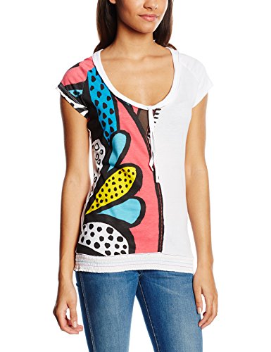 Desigual TS_LOLITA-Camiseta Mujer    Blanco (Blanco) X-Small
