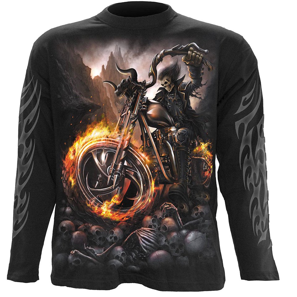 Comprar Spiral Men's WHEELS OF FIRE Long Sleeve T-Shirt - Black - XXL al mejor precio