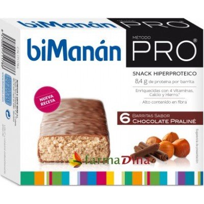Comprar BIMANAN PRO BARRITAS PRALINE 6 U al mejor precio