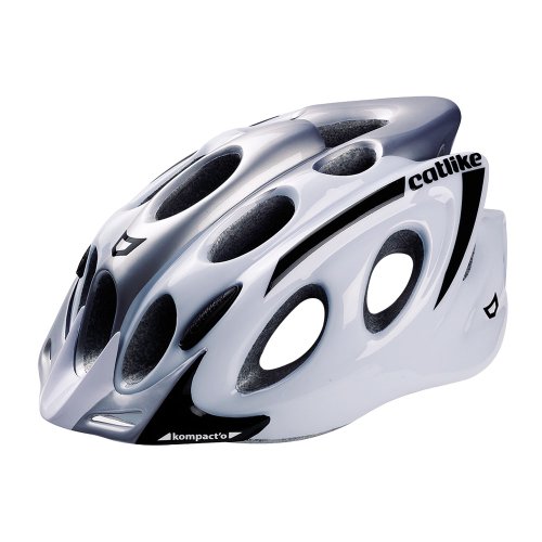Comprar Catlike Kompact'o - Casco de ciclismo, color blanco / plata brillo, talla MD (55-58 cm) al mejor precio