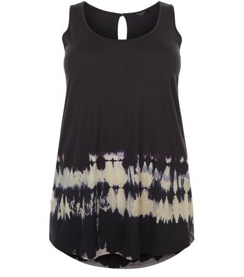 Comprar Curves Black Tie Dye Keyhole Back Vest al mejor precio