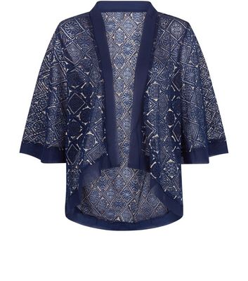 Comprar Mela Navy Lace Kimono al mejor precio