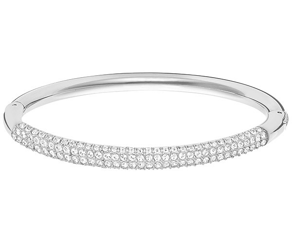 Comprar Swarovski Stone Mini Brazalete Blanco Chapado en rodio al mejor precio