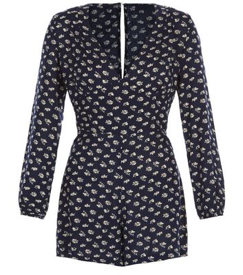 Comprar Love & Lies Black Floral Print Wrap Playsuit al mejor precio