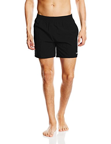 Comprar Speedo Men's Solid - Pantalones cortos para hombre, tamaño Medio, color negro al mejor precio