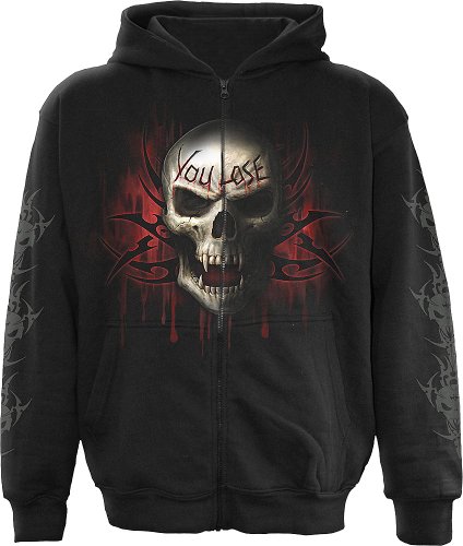 Comprar Spiral Game Over Sudadera capucha con cremallera Negro M al mejor precio