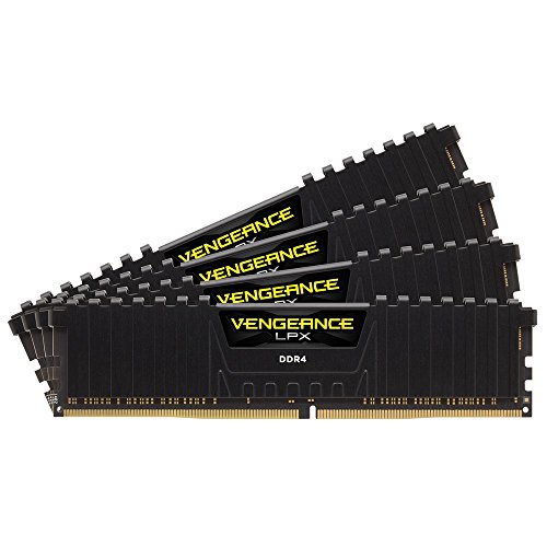 Comprar Corsair Vengeance LPX - Módulo de memoria XMP 2.0 de alto rendimiento de 16 GB (4 x 4 GB, DDR4, 2400 Mhz, CL14), negro (CMK16GX4M4A2400C14) al mejor precio
