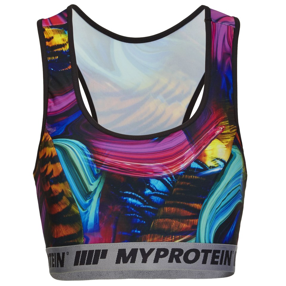 Comprar Myprotein Women's Printed Sports Bra - Psychedelic Swirl, UK 12 al mejor precio