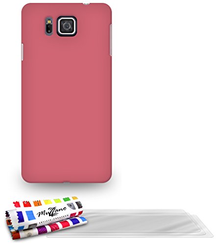 Comprar Muzzano F869440 - Funda para Samsung Galaxy Alpha, incluye 3 protecciones de pantalla, color rosa al mejor precio