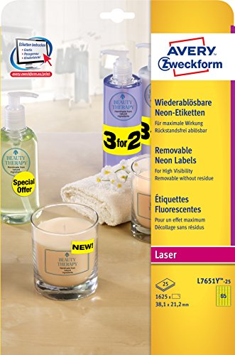 Comparar mejores precios Avery White Mini Label - Laser - L7651 - Etiquetas de impresora (Color blanco, Laser, 38.1 x 21.2 mm) con descuentos Comprar Avery White Mini Label - Laser - L7651 - Etiquetas de impresora (Color blanco, Laser, 38.1 x 21.2 mm) al mejor precio