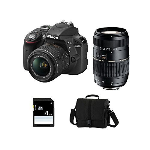Comprar NIKON D3300 + 18-55 VR II + TAMRON 70-300 DI + acabado + SD 4Go al mejor precio