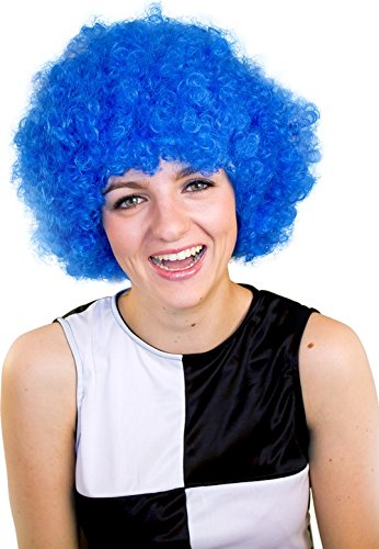 Comprar Peluca azul afro payaso adulto - Única al mejor precio