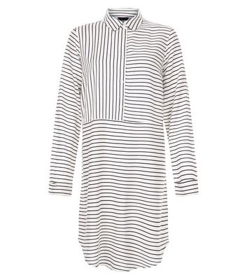 Comprar White Contrast Stripe Longline Shirt al mejor precio