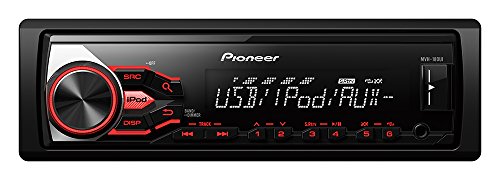 Comprar Pioneer MVH-180UI - Radio auto con entrada AUX para iPod / iPhone Control Directo / archivos FLAC , 1-DIN, Negro al mejor precio