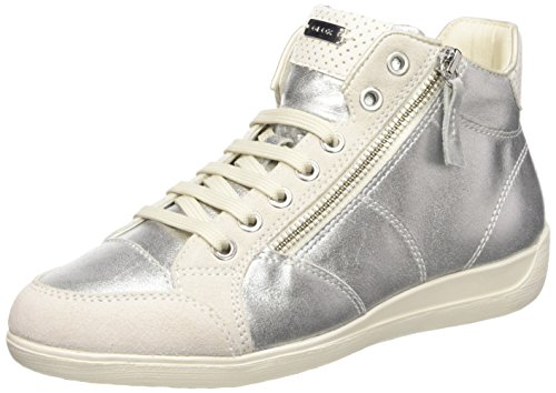 Comprar Geox D Myria A - Zapatillas de deporte Mujer, Plateado - Argento (Silver/Off Wht), 40 UE al mejor precio