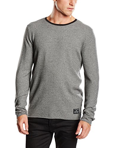Comprar JACK & JONES Jjcobobby Knit Crew Neck - Noos - Jersey para hombre, color light grey melange detail:reg, talla S al mejor precio