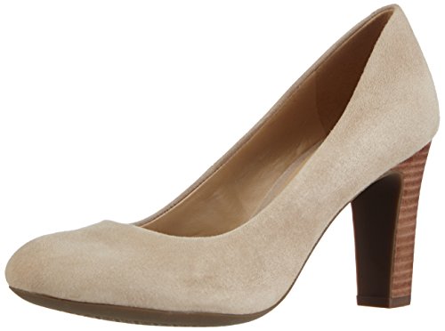 Comprar Geox D NEW MARIECLAIRE HI - zapatilla deportiva de cuero mujer, color beige, talla 39 al mejor precio