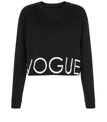 Comprar Black Vogue Raw Hem Cropped Sweater al mejor precio