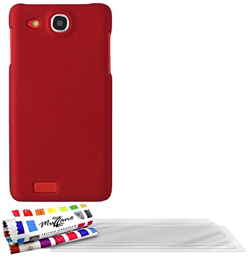 Comprar Muzzano F22022 - Funda para Alcatel One Touch Idol Ultra + 3 protecciones de pantalla, color rojo al mejor precio
