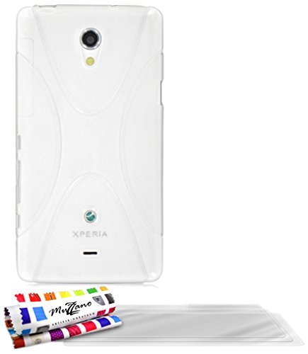 Comprar Muzzano F57X02-7913940 - Funda para Sony Xperia T / LT30 + 3 protecciónes de pantalla, transparente al mejor precio