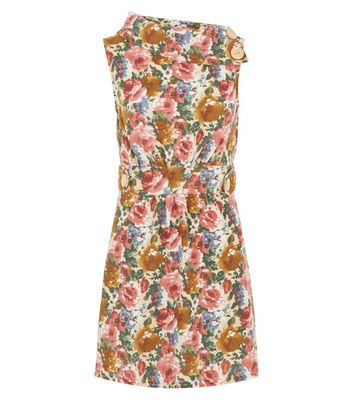 Comprar Pussycat Brown Floral Print Cowl Neck Tunic al mejor precio