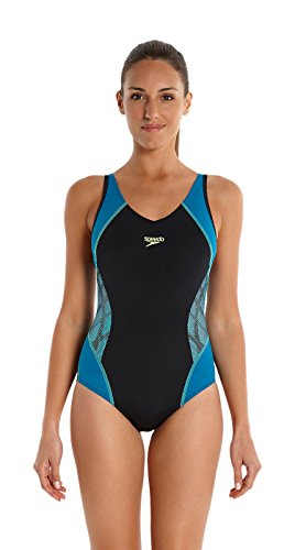 Comprar Speedo Fit Muscleback Splice-Bañador para mujer, color negro, talla 46 (Talla fabricante: 40) al mejor precio