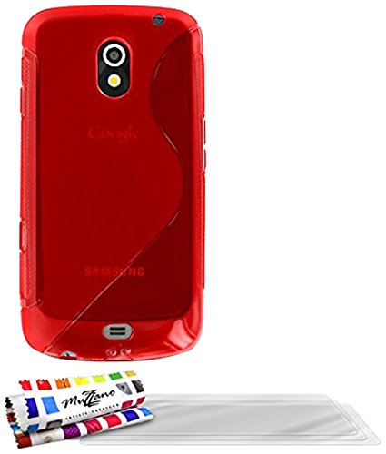Comprar Muzzano F18S06-2631090 - Funda para Samsung Galaxy Nexus, con 3 protectores de pantalla, color rojo al mejor precio