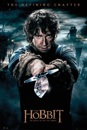GB eye de el Hobbit batalla de Cinco Ejércitos Bilbo Póster de, Multi-color
