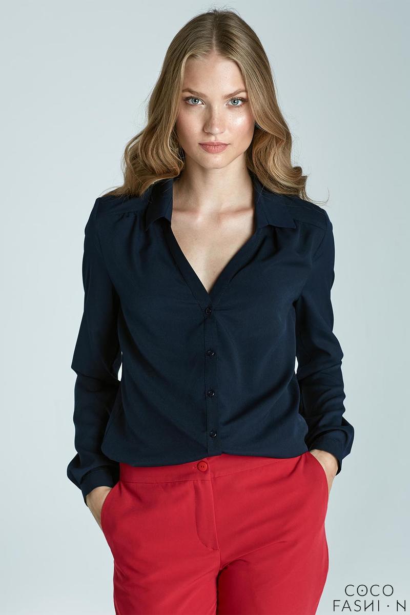 Comprar Dark Blue Long Sleeves Classic Office Shirt al mejor precio