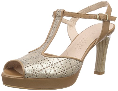 Comprar HispanitasToulouse - Sandalias de Punta Descubierta Mujer
, color Dorado, talla 36 al mejor precio