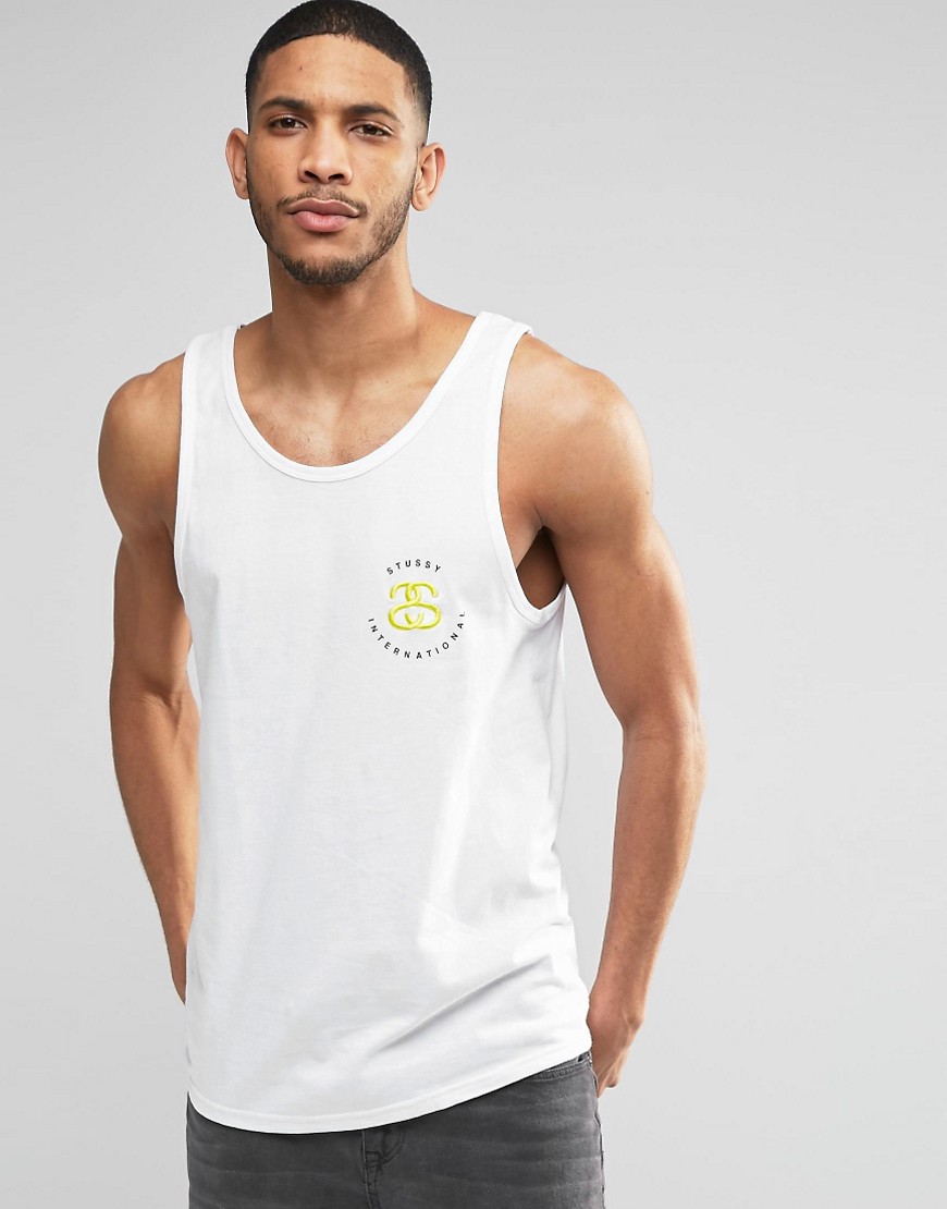 Comprar Camiseta sin mangas con logo pequeño de Stussy al mejor precio