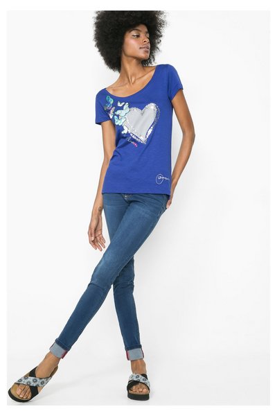 Comprar Desigual - Mujer - Camiseta fina blanca - Electra - Size XXL al mejor precio