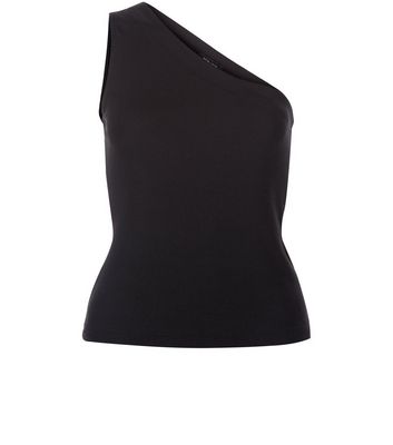 Comprar Black Ribbed One Shoulder Top al mejor precio