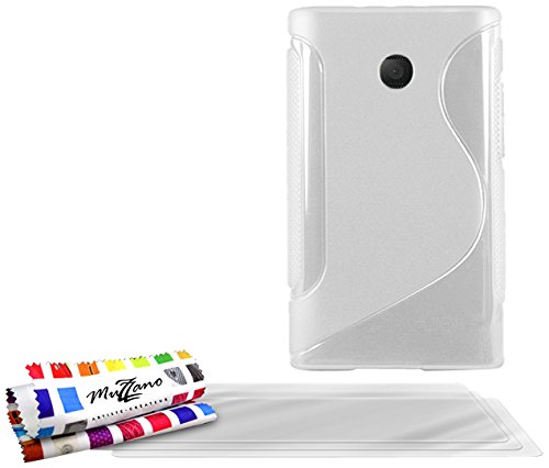 Comprar Muzzano F44S05-5642376 - Funda para LG Optimus L3, con 3 protectores de pantalla, color blanco al mejor precio
