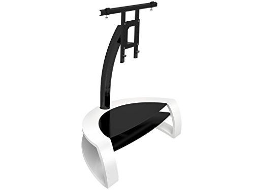 Comprar Norstone Galby - Soporte de pie para pantalla plana (200 x 200 mm, 700 x 700 mm, Negro, Color blanco, Fijo, Vidrio, MDF, Acero, 1172 mm) al mejor precio