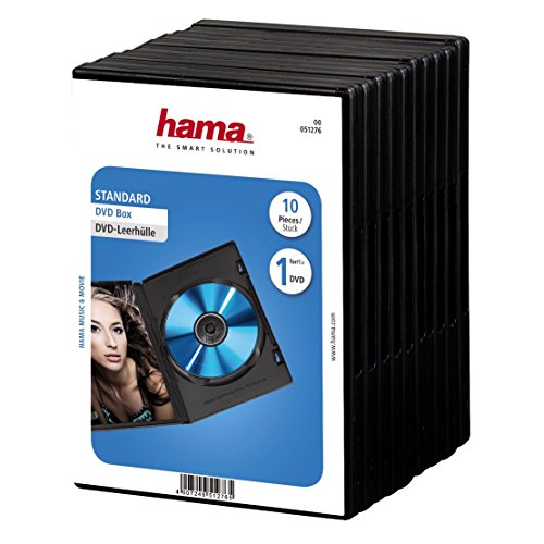 Comparar mejores precios Hama - DVD Jewel Case with foil, 10-pack, black, Negro con descuentos Comprar Hama - DVD Jewel Case with foil, 10-pack, black, Negro al mejor precio