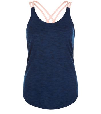 Comprar Navy Double Strap Yoga Sports Vest al mejor precio