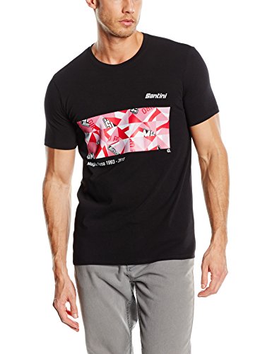 Comprar Santini Replica hombres Camiseta del equipo Art Giro - Negro Negro negro Talla:XL al mejor precio