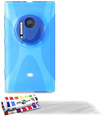 Comprar Muzzano F19520 - Funda para Nokia Lumia 1020, incluye 3 protectores de pantalla, color azul al mejor precio