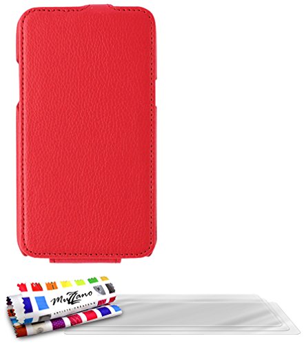 Comprar Muzzano F22897 - Funda para Samsung Galaxy Note 2 + 3 protecciones de pantalla, color rojo al mejor precio