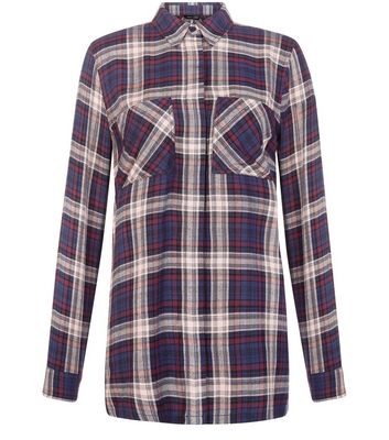 Comprar Black Check Double Pocket Longline Shirt al mejor precio