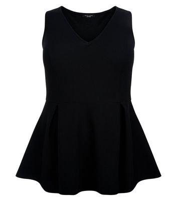Comprar Curves Black Peplum Top al mejor precio