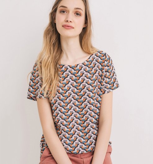 Comprar Top de crepé estampado al mejor precio