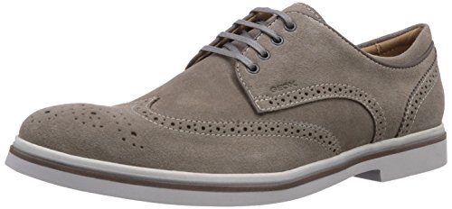 Comprar Geox U MANUEL E - Zapato brogue de cuero hombre, color gris, talla 45 al mejor precio