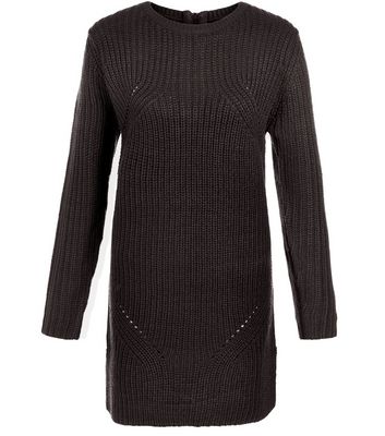 Comprar Black Ribbed Slouch Tunic Jumper al mejor precio